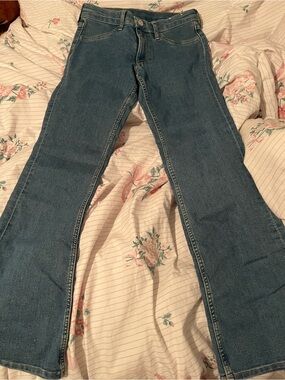 H&M Girls Mid Blue Bootcut Jeans
